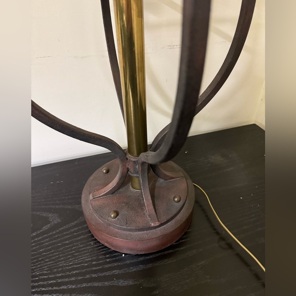 Hart Associates Mid Century Modern Brutalist Steel and Brass Lamp Postmoden - Picture 12 of 15